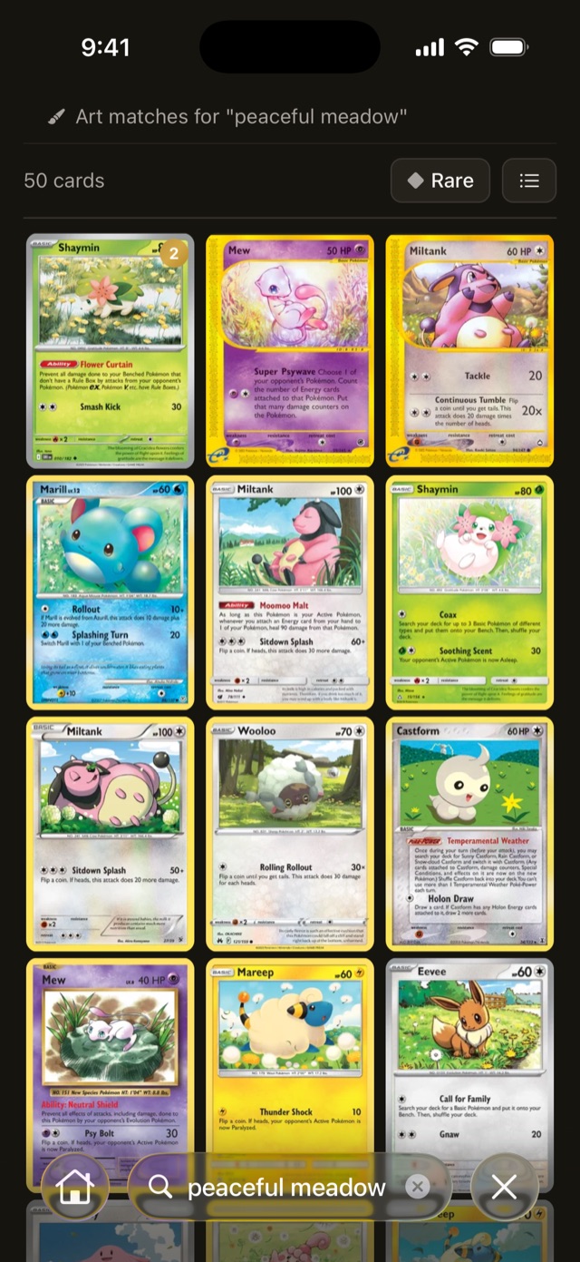DexNDecks art search results for the query peaceful meadow